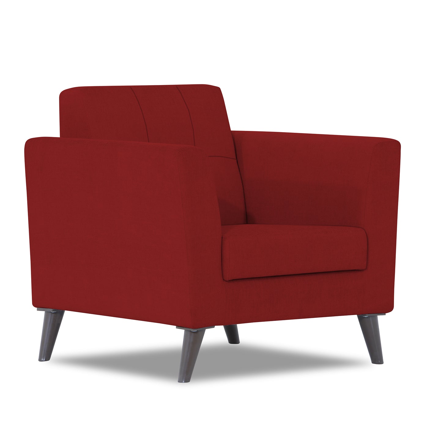 Adorn India Dannis 1 Seater Sofa (Red)