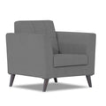 Adorn India Dannis 1 Seater Sofa (Grey) (3 Year Warranty)