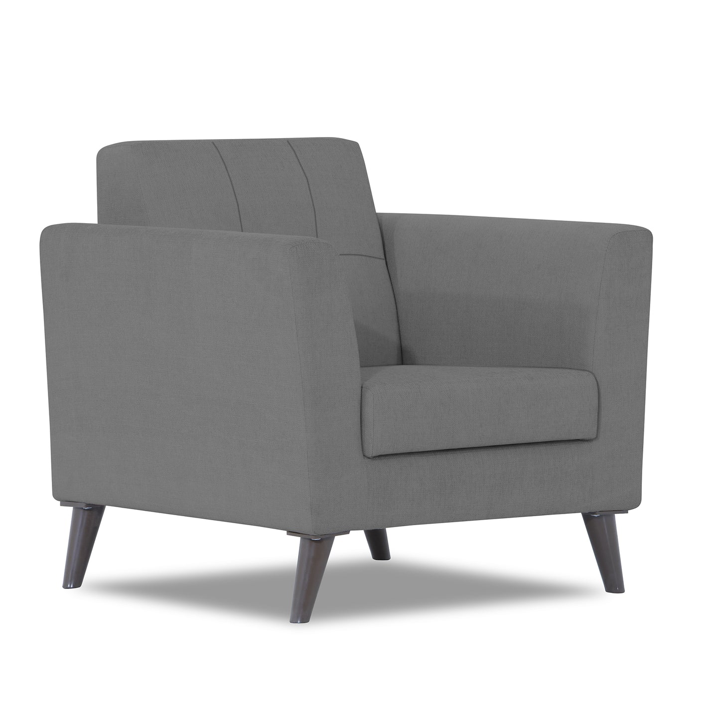 Adorn India Dannis 1 Seater Sofa (Grey)