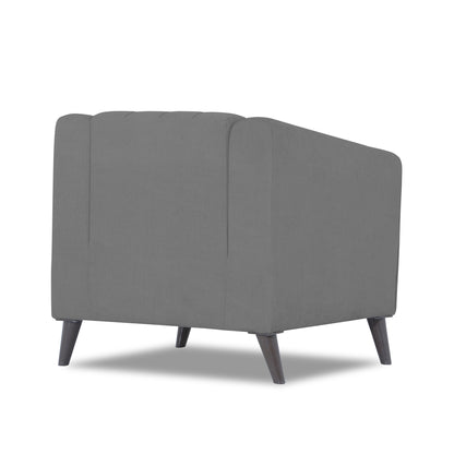 Adorn India Premium Laurel 1 Seater Sofa (Grey)