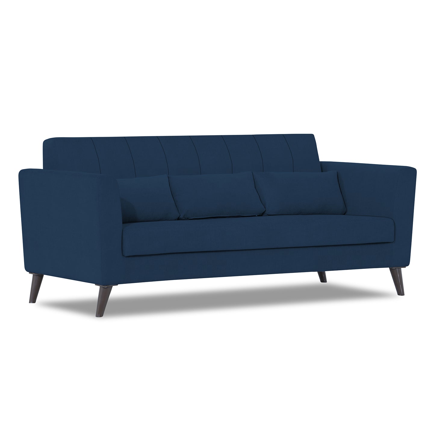 Adorn India Daniel 3 Seater Sofa (Blue)