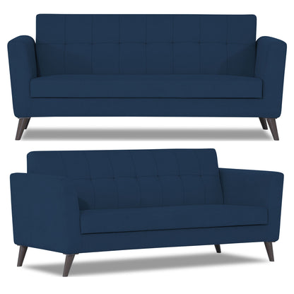 Adorn India Dannis 3+1+1 5 Seater Sofa Set (Blue)