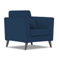 Adorn India Daniel 1 Seater Sofa (Blue) (3 Year Warranty)