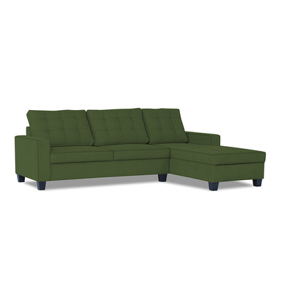 Adorn India Premium Raptor L Shape 6 Seater Sofa Set (RHS) (Green)