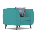 Adorn India Mason 1 Seater Sofa (Aqua Blue)