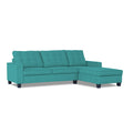 Adorn India Premium Raptor L Shape 6 Seater Sofa Set (RHS) (Aqua Blue)
