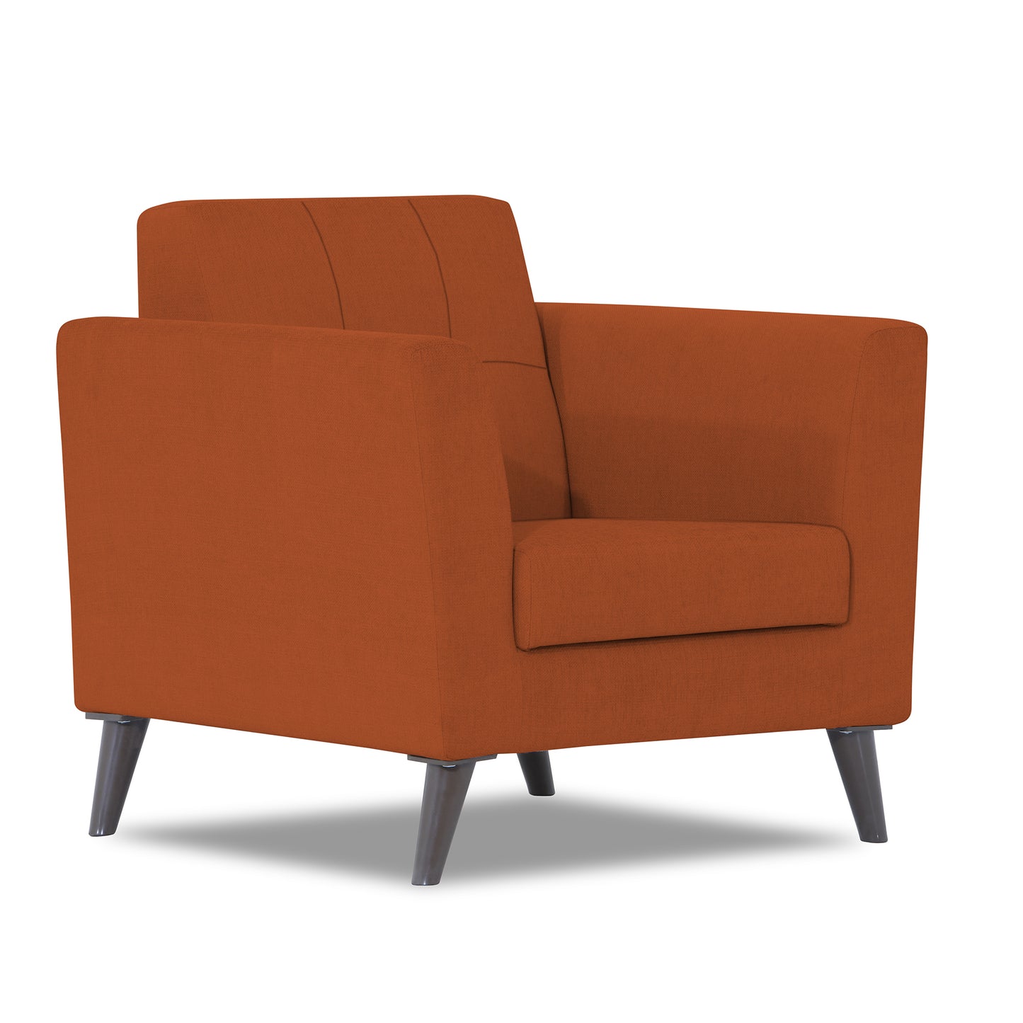 Adorn India Dannis 1 Seater Sofa (Rust)