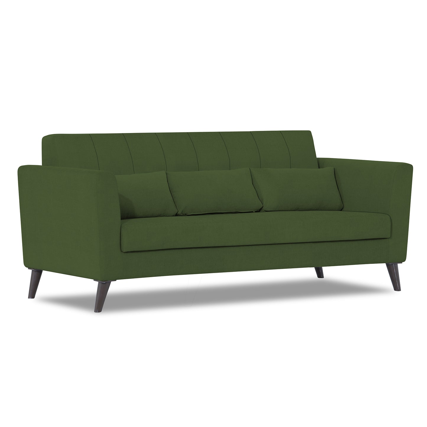 Adorn India Daniel 3 Seater Sofa (Green)