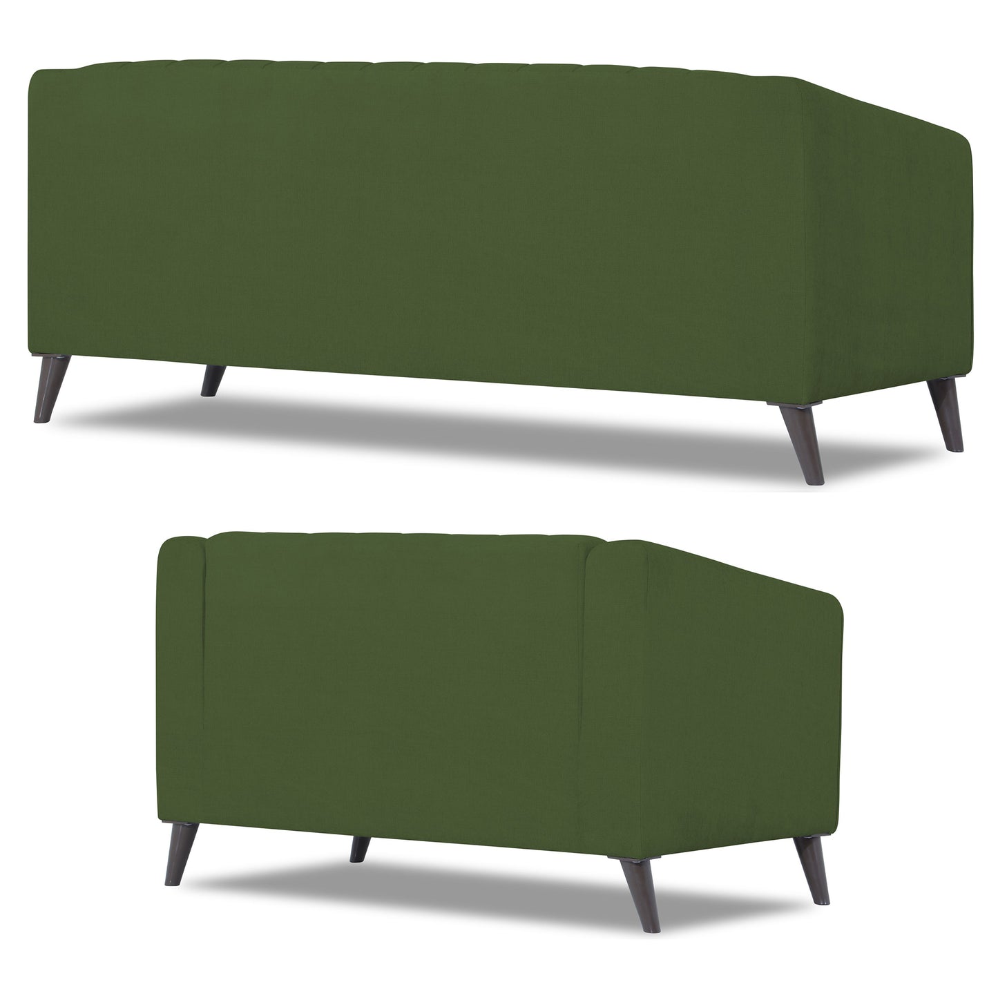 Adorn India Premium Laurel 3+2 5 Seater Sofa Set (Green)
