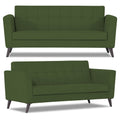 Adorn India Dannis 3+2 5 Seater Sofa Set (Green) (3 Year Warranty)