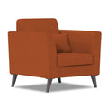 Adorn India Daniel 1 Seater Sofa (Rust) (3 Year Warranty)
