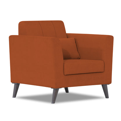 Adorn India Daniel 1 Seater Sofa (Rust)