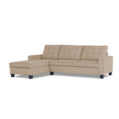 Adorn India Premium Raptor L Shape 6 Seater Sofa Set (LHS) (Beige)