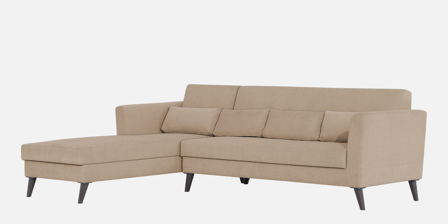 Adorn India Daniel L Shape 6 Seater Sofa Set LHS (Beige) (3 Year Warranty)