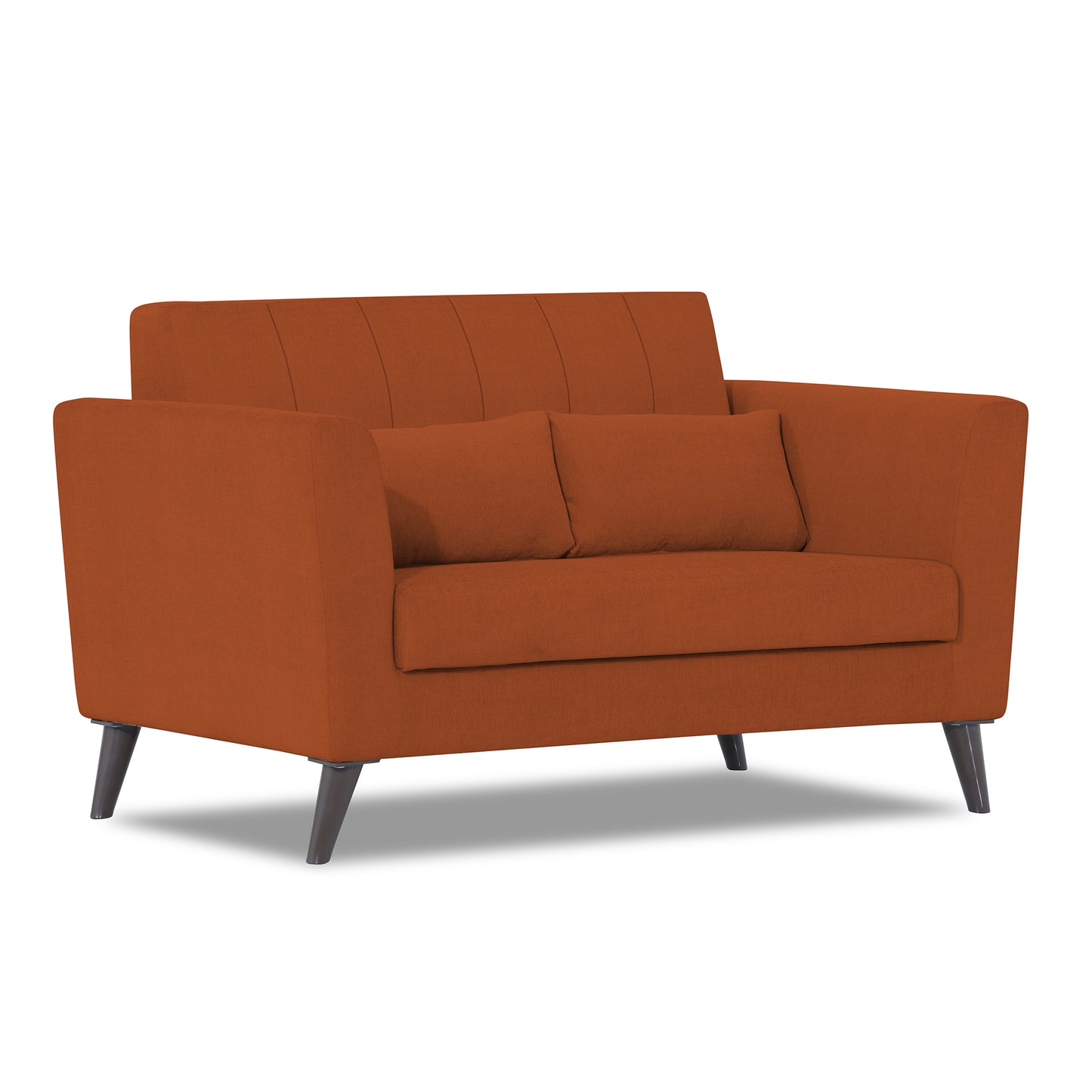 Adorn India Daniel 2 Seater Sofa (Rust)