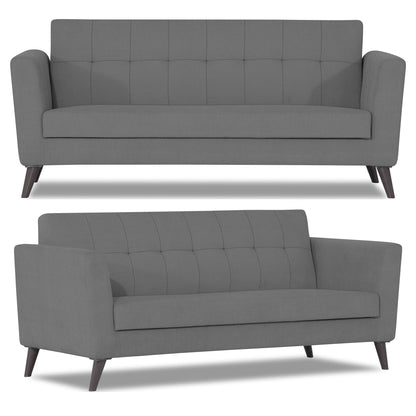 Adorn India Dannis 3+1+1 5 Seater Sofa Set (Grey)