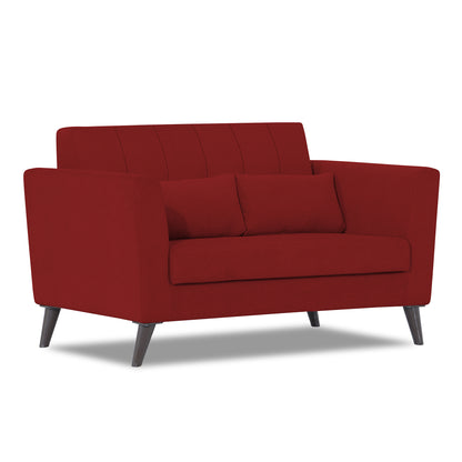 Adorn India Daniel 2 Seater Sofa (Red)