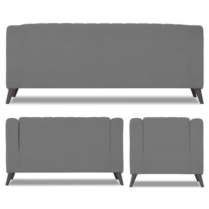 Adorn India Premium Laurel 3+2+1 6 Seater Sofa Set (Grey)