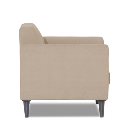 Adorn India Daniel 1 Seater Sofa (Beige)