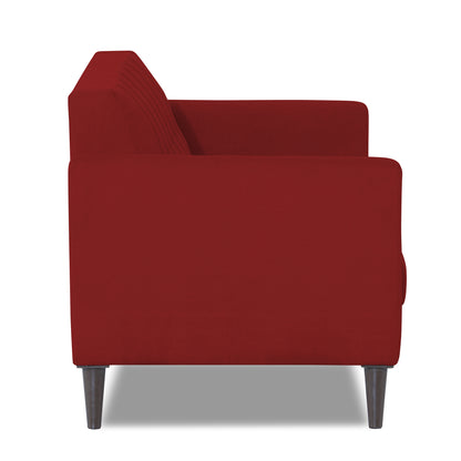 Adorn India Daniel 3 Seater Sofa (Red)