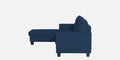 Adorn India Moris L Shape 6 Seater Sofa Set LHS (Blue) (3 Year Warranty)