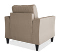 Adorn India Maddox Tufted 1 Seater Sofa (Beige) (3 Year Warranty)