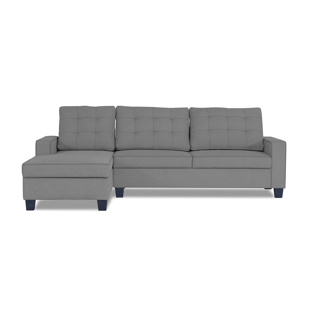 Adorn India Premium Raptor L Shape 6 Seater Sofa Set (LHS) (Grey)