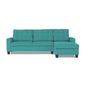 Adorn India Premium Raptor L Shape 6 Seater Sofa Set (RHS) (Aqua Blue)