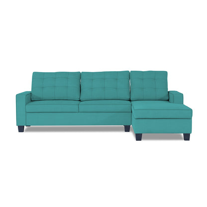 Adorn India Premium Raptor L Shape 6 Seater Sofa Set (RHS) (Aqua Blue)