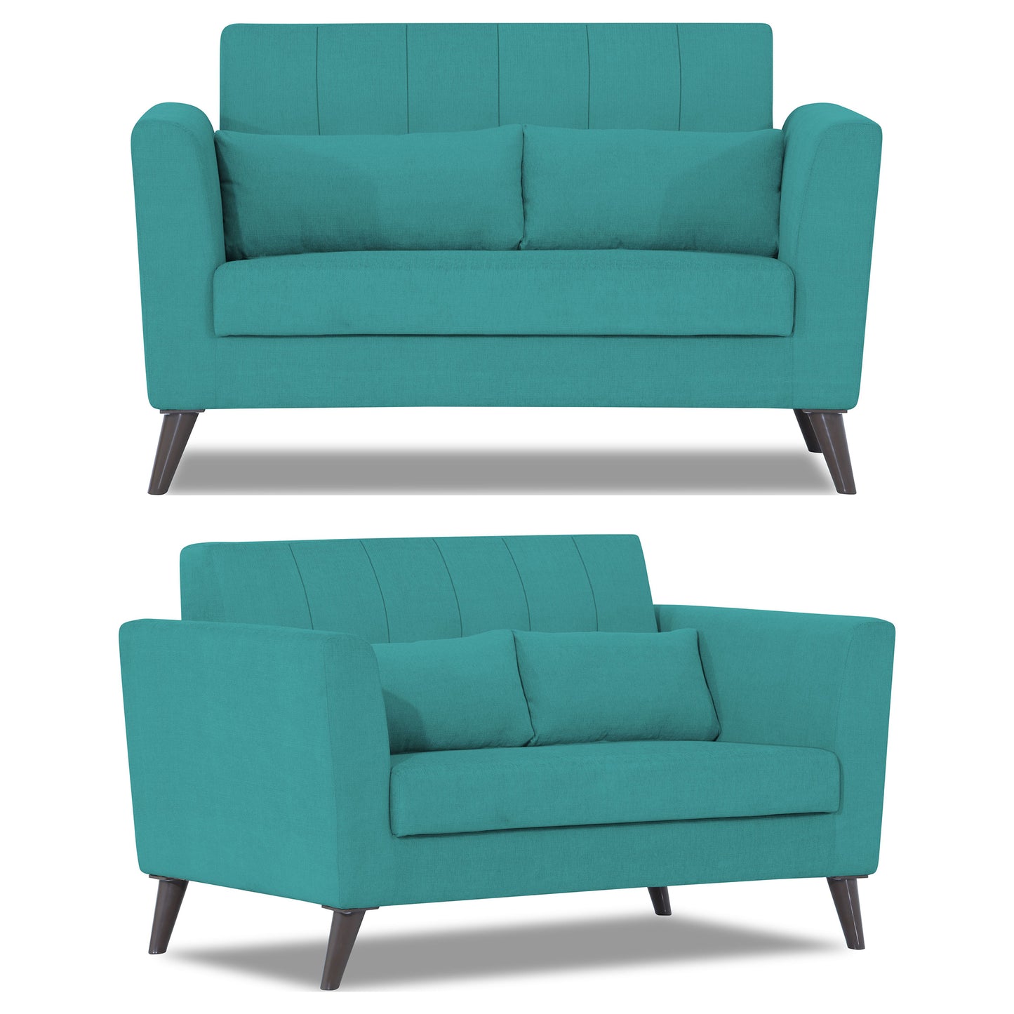 Adorn India Daniel 3+2+1 6 Seater Sofa Set (Aqua Blue)