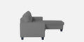 Adorn India Moris L Shape 6 Seater Sofa Set RHS (Grey) (3 Year Warranty)