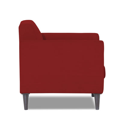 Adorn India Daniel 1 Seater Sofa (Red)