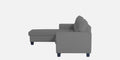 Adorn India Moris L Shape 6 Seater Sofa Set LHS (Grey) (3 Year Warranty)
