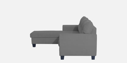 Adorn India Moris L Shape 6 Seater Sofa Set LHS (Grey)