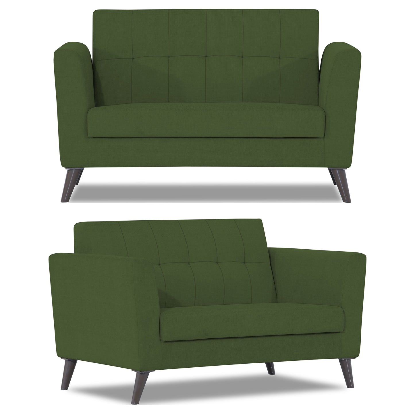 Adorn India Dannis 3+2+1 6 Seater Sofa Set (Green)