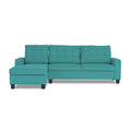 Adorn India Premium Raptor L Shape 6 Seater Sofa Set (LHS) (Aqua Blue)