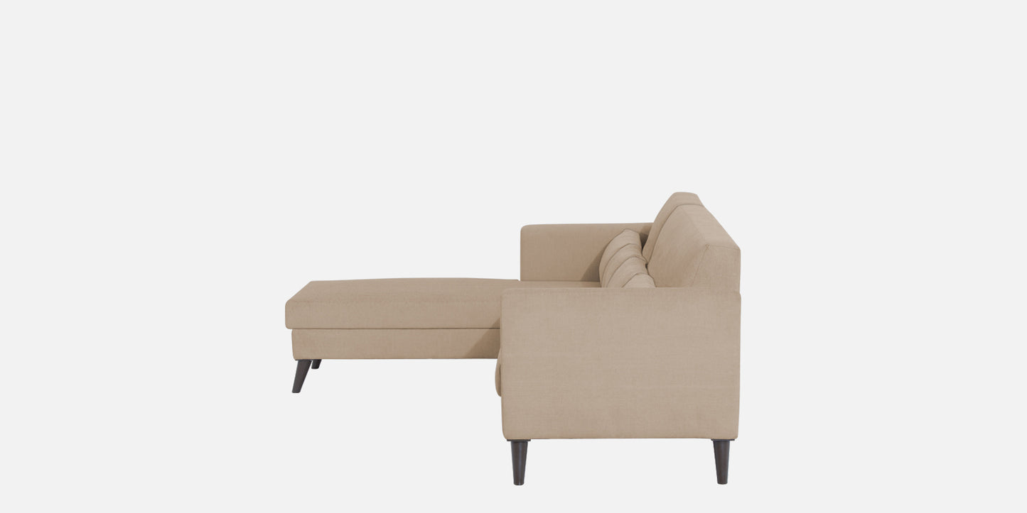 Adorn India Daniel L Shape 6 Seater Sofa Set LHS (Beige) (3 Year Warranty)