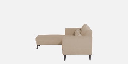 Adorn India Daniel L Shape 6 Seater Sofa Set LHS (Beige) (3 Year Warranty)