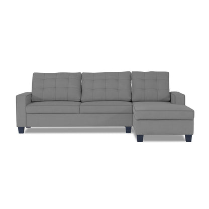 Adorn India Premium Raptor L Shape 6 Seater Sofa Set (RHS) (Grey)