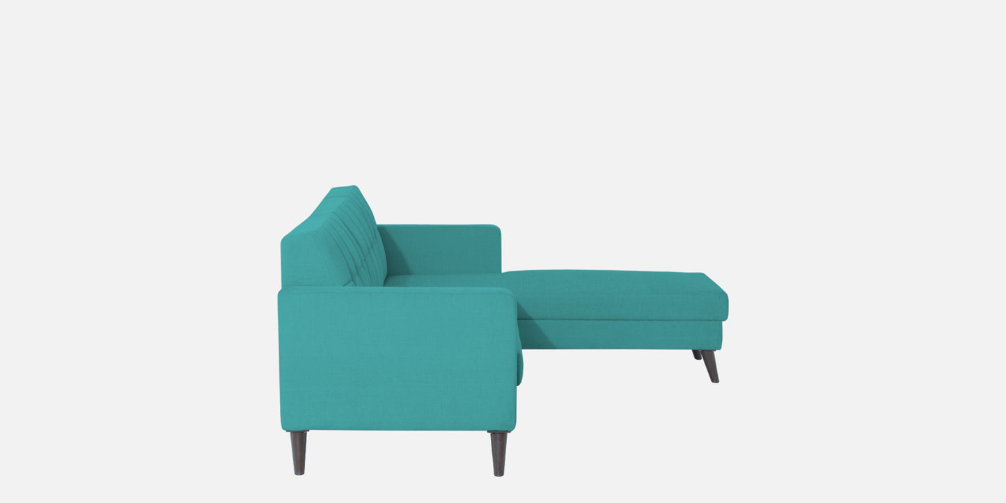 Adorn India Chilly L Shape 6 Seater Sofa Set RHS (Aqua Blue)