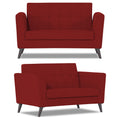 Adorn India Dannis 3+2 5 Seater Sofa Set (Red) (3 Year Warranty)