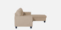 Adorn India Moris L Shape 6 Seater Sofa Set RHS (Beige) (3 Year Warranty)