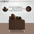 Adorn India Premium Chandler - 3 Years Warranty - 2 Seater Sofa Velvet Suede Fabric - Brown