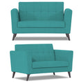 Adorn India Dannis 3+2+1 6 Seater Sofa Set (Aqua Blue) (3 Year Warranty)
