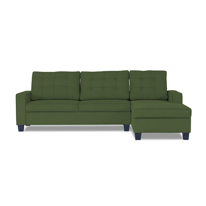 Adorn India Premium Raptor L Shape 6 Seater Sofa Set (RHS) (Green)