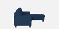 Adorn India Moris L Shape 6 Seater Sofa Set RHS (Blue) (3 Year Warranty)