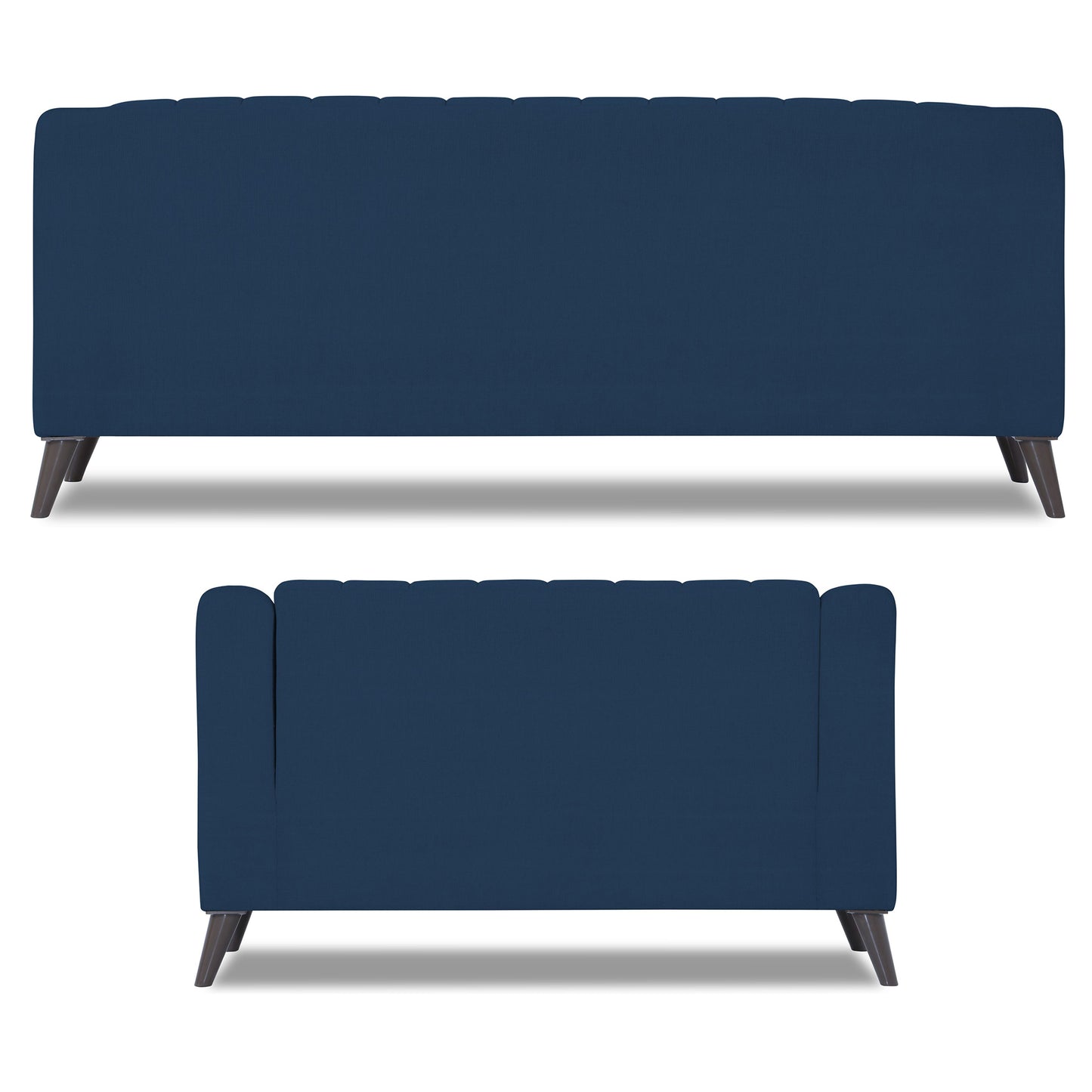 Adorn India Premium Laurel 3+2 5 Seater Sofa Set (Blue)