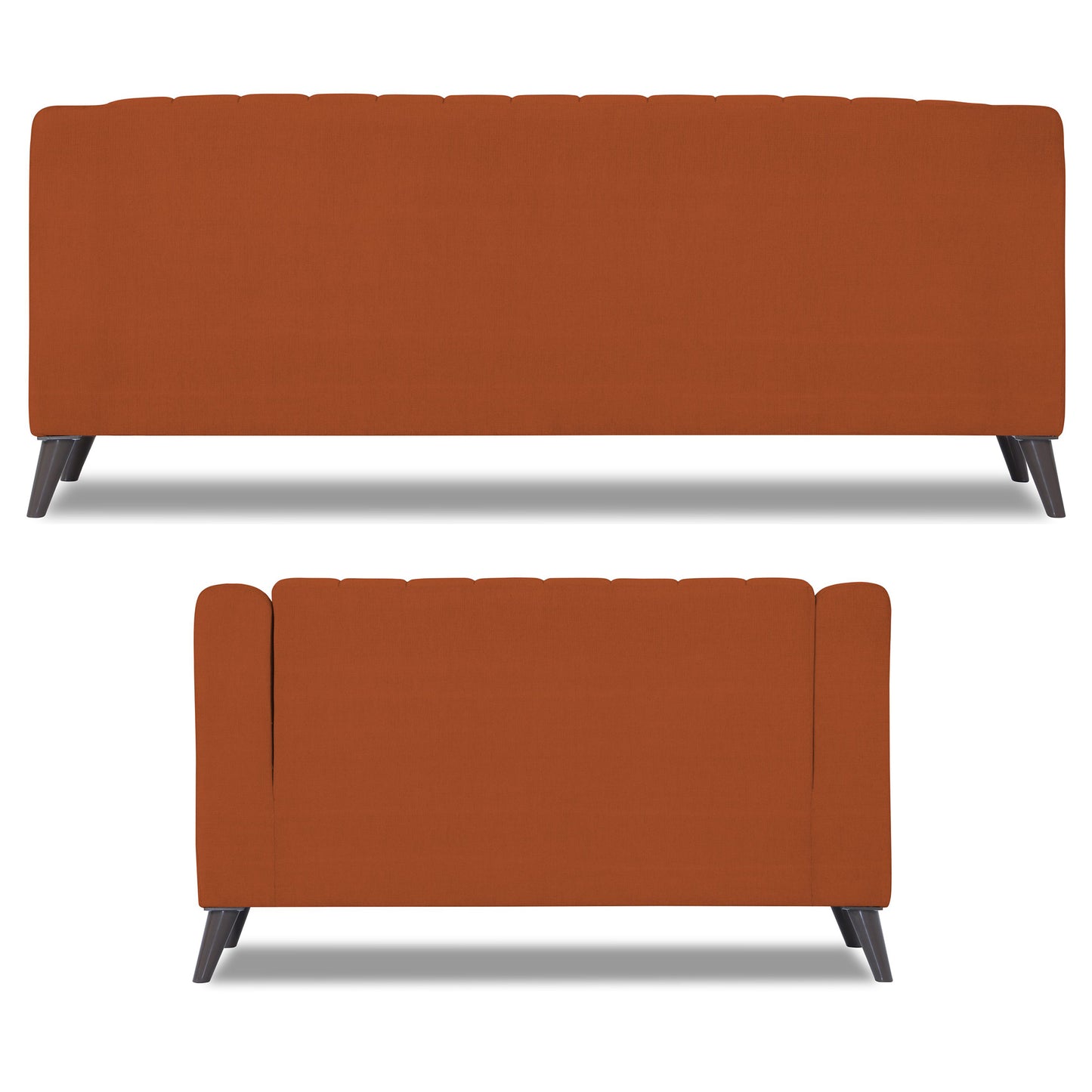 Adorn India Premium Laurel 3+2 5 Seater Sofa Set (Rust)