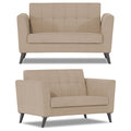 Adorn India Dannis 3+2+1 6 Seater Sofa Set (Beige) (3 Year Warranty)