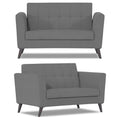 Adorn India Dannis 3+2+1 6 Seater Sofa Set (Grey) (3 Year Warranty)
